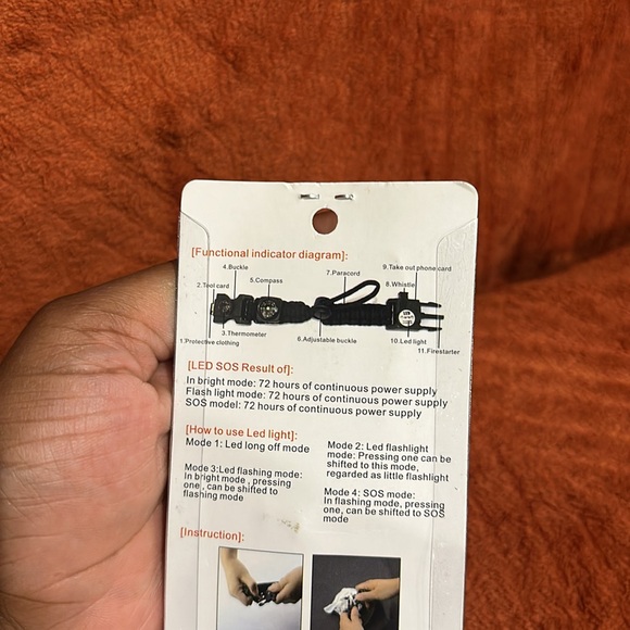 Survival Bracelet ( 21 in  sos led ) - Picture 4 of 4